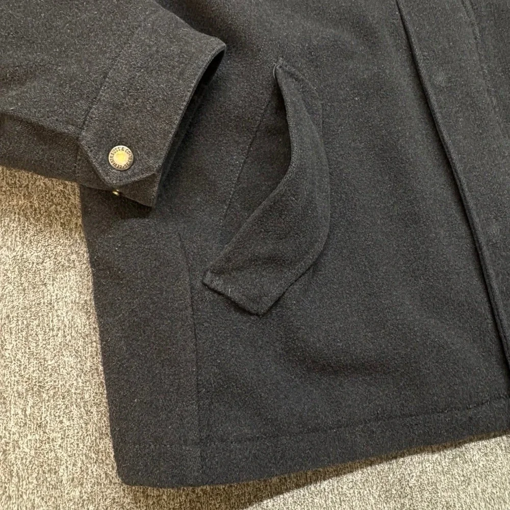 Levis Mens Wool Blend Hooded Field Jacket Charcoal Grey XXL Military Chore‎ Coat